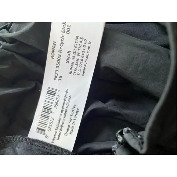 New Roman Black A- Line Skirt Sz 36 - Picture 5 of 11